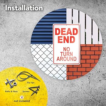 Amazon.com: Dead End Sign, 8x12 Aluminum No Turn Around